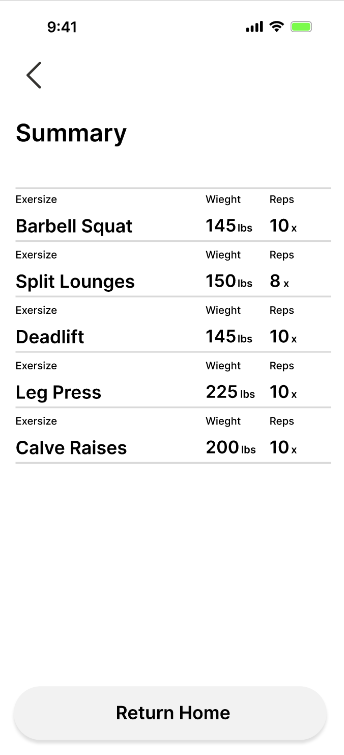 Weight log flow step 3